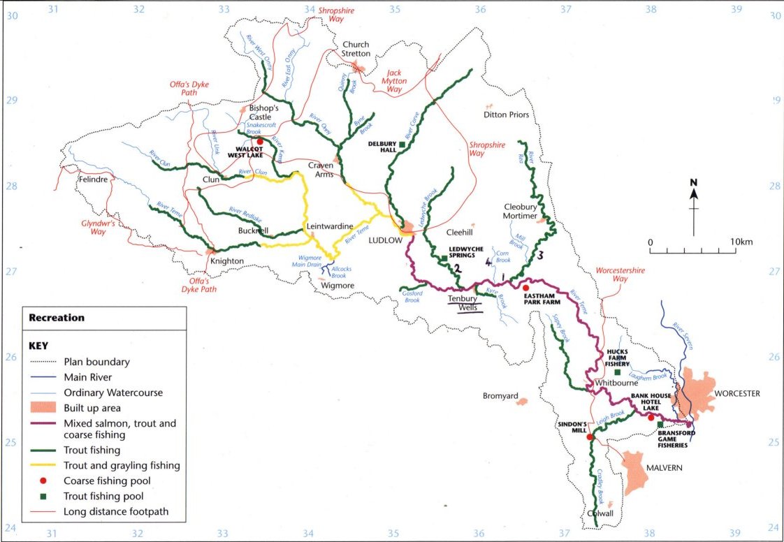 Map of local area for fishing